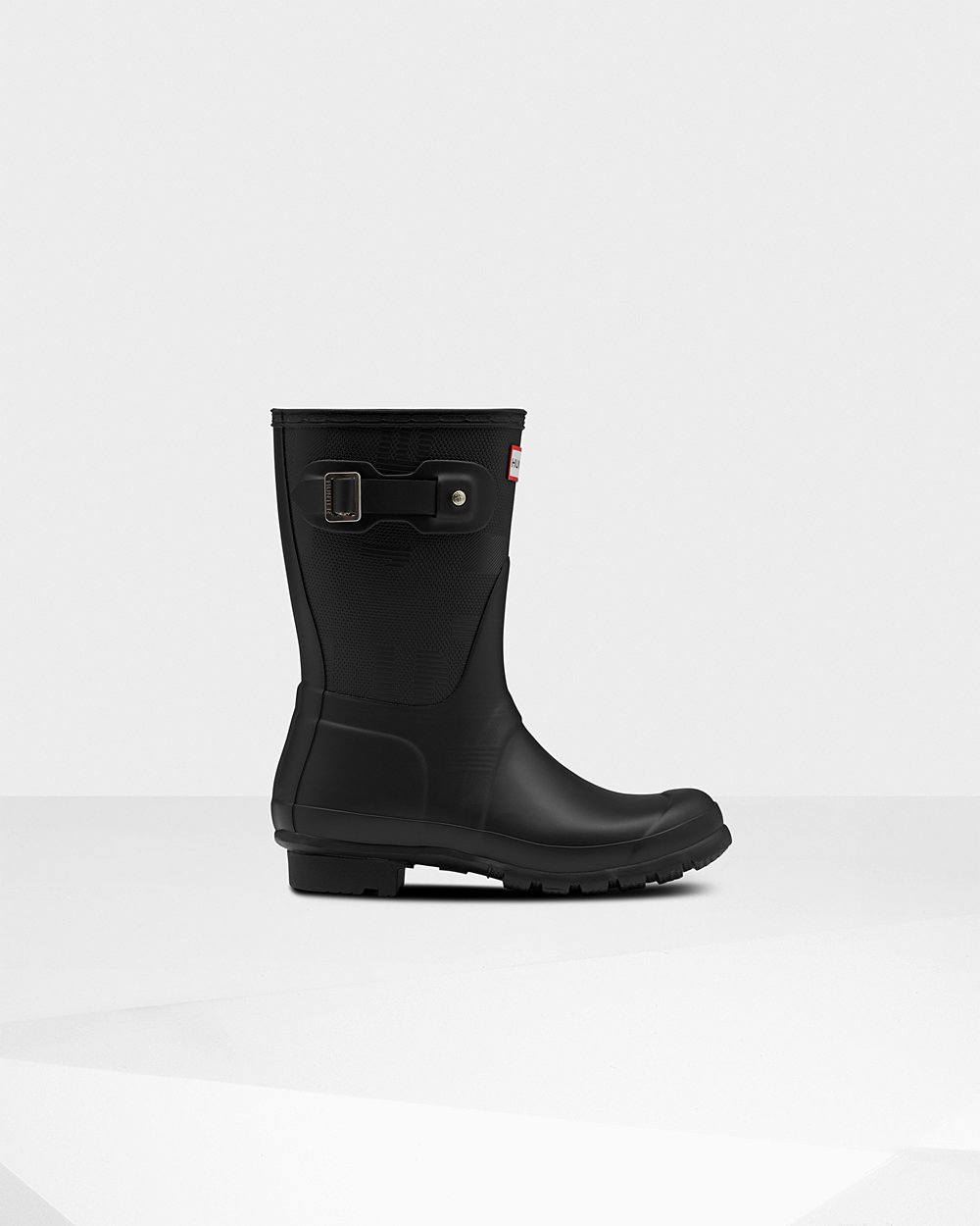 Galochas Curtas Hunter Feminina Pretas - Original Exploded Logo Texture - 32LEBJIZQ